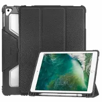 Accezz Rugged Trifold Klapphülle für das Apple iPad 6 (2018) 9.7 Zoll / iPad 5 (2017) 9.7 Zoll / Air 2 (2014)/Air 1 (2013) - Schwarz