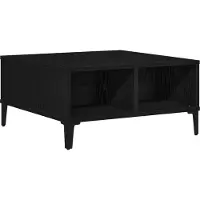 vidaXL Couchtisch Schwarz Eichen-Optik 60 x 60 x 30 cm