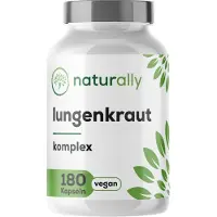 Naturally Lungenkraut Komplex | mit Eukalyptus, Thymian & 700 µg Vitamin B2, hochdosiert 180 St Kapseln
