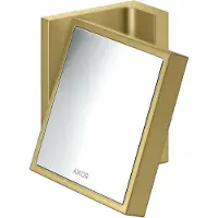 Hansgrohe Rasierspiegel Axor Uni. Rectangular neigbar, Wandmontage, brushed brass