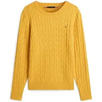 Tommy Hilfiger Classic Cotton Cable Morning Side Yellow Heather Größe: XL | Pullover Outlet | Herren | Gelb