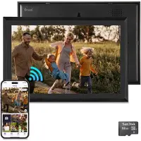 Saaf Digitaler Fotorahmen - Mit Wifi - 10,1" Touchscreen & 160GB - Mit App - Schwarz