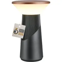 Briloner LED-Akku-Tischlampe Pilia, bronze/anthrazit, Höhe 24 cm IP44 Pilla, dimmbar, für Wohn- / Esszimmer, Kunststoff, Modern