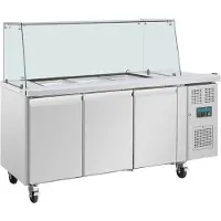 Polar U-Serie Premium Dreitürige Saladette Thekenkühlschrank U-Serie