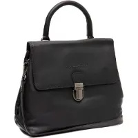 Chesterfield Leder Umhängetasche Handtasche Angera Crossbody Bag Black schwarz