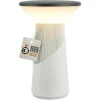 Briloner LED-Akku-Tischlampe Pilia anthrazit/hellgrau Höhe 24 cm IP44 Pilla, dimmbar, für Wohn- / Esszimmer, Kunststoff, Modern