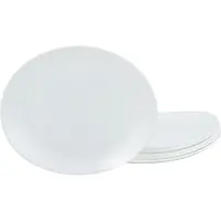 Luminarc Steakteller "Essteller Italien Party" Teller Set für 6 Personen, weiß, extra resistent, Opalglas