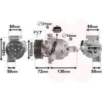 VAN WEZEL Kompressor, Klimaanlage 4301K701