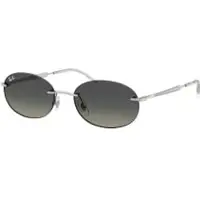Ray-Ban RB3767 Unisex-Sonnenbrille Randlos Oval Metall-Gestell, silber