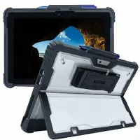 Accezz Robuste Hülle mit Ständer für das Microsoft Surface Go / Go 2 / Go 3 / Go 4 - Schwarz
