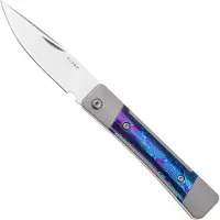 Kizer Cutlery Little Grand KI2670A3, Satin M390, Grey Titanium, Blue Timascus Taschenmesser, Jonathan Styles Design