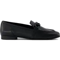 Toms Lynette Leder Damen Schwarze Slipper