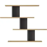 En.casa Wandregal Hökkomi 78x99x15 cm Holzoptik/Anthrazit
