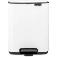 Brabantia Bo, 7 l, Rechteckig, Stahl, Weiß, Kunststoff, Terrasse