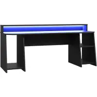 Die Möbelfundgrube FORTE Gamingtisch Tezaur 2 Breite 200 cm mit RGB-Beleuchtung