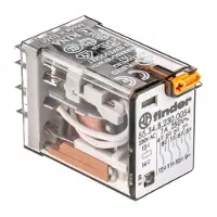 Finder Miniature relay 4P 7A 230V AC test button LED indicator (55.34.8.230.0054)