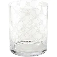 JOOP! Kerzenständer , transparent/klar , Kunstleder , Maße (cm): H: 22 Ø: 18