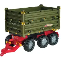 Rolly Toys Multi Trailer Dreiachs-Dreiseitenkipper grün, Maße: 113x45,5x63 cm; 12 501 2