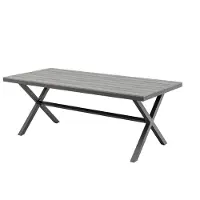 Gardissimo CATANIA Alu Gartentisch Holzoptik Nonwood 200x90cm grau