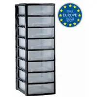 Mondex PLS6138R Bürobox 8 Schubladen Organizer DIN A4 Ablage