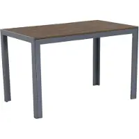 Gardissimo FIRE ALMA Nonwood Alu-Gartentisch Gartenmöbel 120x70cm silber