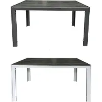 Gardissimo FIRE SOUL Nonwood Alu-Gartentisch Gartenmöbel 120x70cm anthrazit