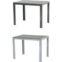 Gardissimo FIRE SOUL Nonwood Alu-Gartentisch Gartenmöbel 100x70cm silber