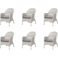 Mandalika Garden LILLE Polyrattan Diningsessel mit Alu-Gestell - icewhite