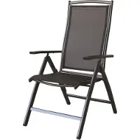 Gardissimo WINDSOR Alu-Klappsessel Gartenstuhl anthrazit / schwarz