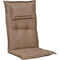 Gardissimo 2090 Hochlehner Gartenstuhl 8cm Auflagen mit Kopfpolster taupe