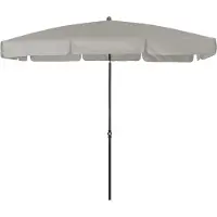 Doppler WATERPROOF III Sonnenschirm wasserdicht & höhenverstellbar hellgrau 185 x 120cm