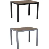 Gardissimo FIRE ALMA Nonwood Alu-Gartentisch Gartenmöbel 100x70cm silber