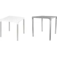 Lesli Living BELLA Gartentisch Bistrotisch Balkontisch Gartenmöbel 70x70cm grau