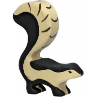 Holztiger Holz Stinktier Spielfigur - handgefertigt und sicheres Spielzeug