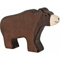 Gollnest & Kiesel Holztiger Holz brauner Bär Spielfigur handgefertigt