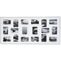 Nielsen Collagen-Bilderrahmen Pixel, Silber, Weiß, Metall, rechteckig, 109.2x49.5 cm, Passepartout, Bilder und Zubehör, Bilderrahmen, Alurahmen