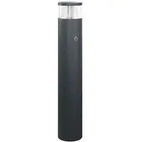 ESYLUX ALVA LED-Pollerleuchte, 18W, 84LEDs, IP65, 3000K, 1150lm, anthrazit, Aluminium, Kunststoff transparent, mit Bewegungsmelder