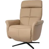 Mendler Relaxsessel MCW-L10, Design Fernsehsessel TV-Sessel Liegesessel, Liegefunktion drehbar taupe