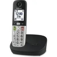 Panasonic KX-TGU410EXB, DECT-Telefon, Kabelloses Mobilteil, Freisprecheinrichtung, Anrufer-Identifikation, Schwarz, Silber