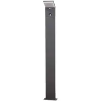 LUCANDE LED-Wegeleuchte Nevio, Sensor, 100cm, anthrazit NEVIO, schwarz, Aluminium, Modern