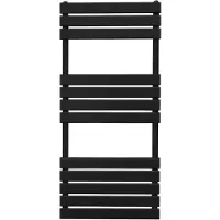 MonsterShop Flachheizkörper für Handtücher - 1200mm x 500mm - Schwarz