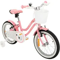 Actionbikes Motors Actionbikes Kinderfahrrad Starlight 16 Zoll | Kinder Fahrrad - V-Brake Bremsen - Kettenschutz - Fahrradständer - Rad - 4-7 Jahre (Rosa)