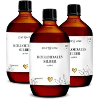 Echt Vital Kolloidales Silber 25 ppm 3x250 ml Flüssigkeit