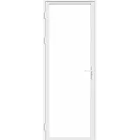 Vente-unique Doppelfalttüren aus Aluminium und gehärtetem Glas - H 204 x B 73 cm - Weiß - LOXTON
