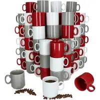 MamboCat 72er Set EVENT stapelbare Kaffeebecher TRIO Porzellan 250 ml