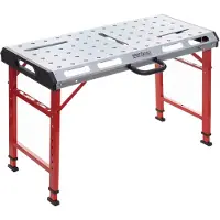 Kraft & Dele Mobiler Schweißtisch aus verzinktem Stahl bis 454 kg mit Höhenverstellung
