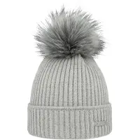 Eisglut Damen Shelly Merino Bommelmütze - STK - SILBER MELIERT