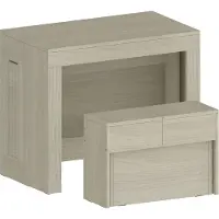 Dmora Tisch-Set, Braun, ausziehbar, 12 Plätze