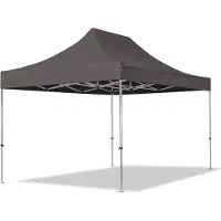 TOOLPORT 3x4,5m Aluminium Faltpavillon, ohne Seitenteile, dunkelgrau