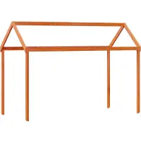 Syfax Dach für Kinderbett Wachsbraun 217x85,5x154cm Massivholz Kiefer